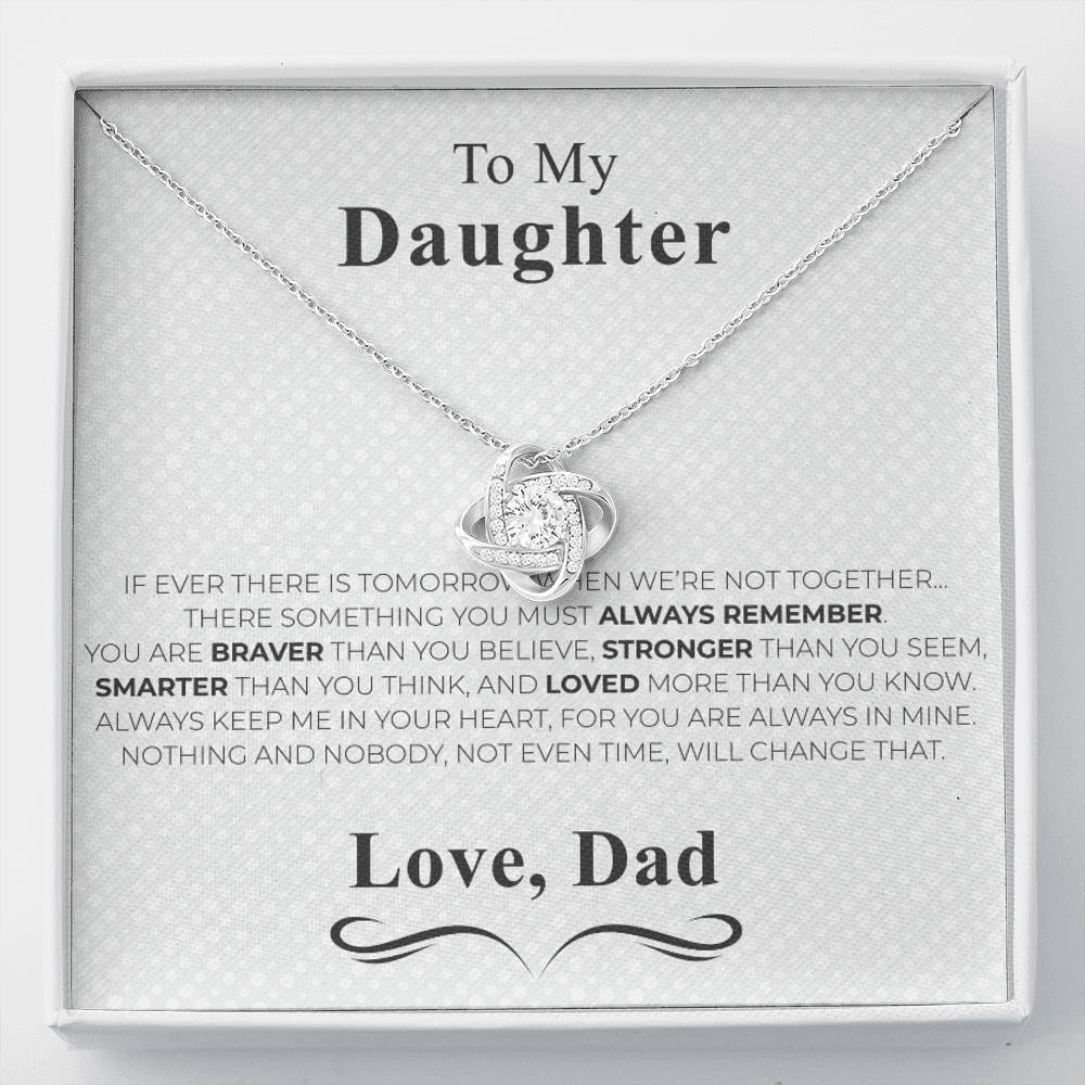 Daughter's Day Necklace To My Daughter Inspirational Graduation Pendent With The Message Card On Birthday Wedding Engagement Gift From Father