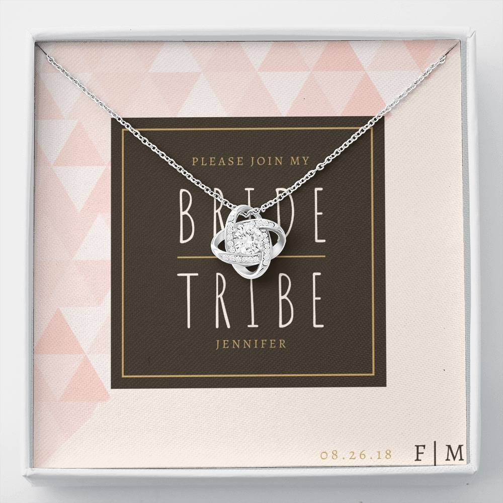 Tribal Be My Bridesmaid Invitation Personalized Bridesmaid Gift, Personalized bridesmaid proposal gift Box, Engraving Bridesmaid Necklace, Bridesmaid Gifts, Bridal Party Gifts for Wedding Day, Enagement Gift, Tie the Knot Jewelry,