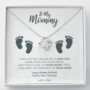 Personalized Gift Mother Necklace for Her Birthday Accessory Gift Interlocking Hearts Necklaces for Women with Message  Card