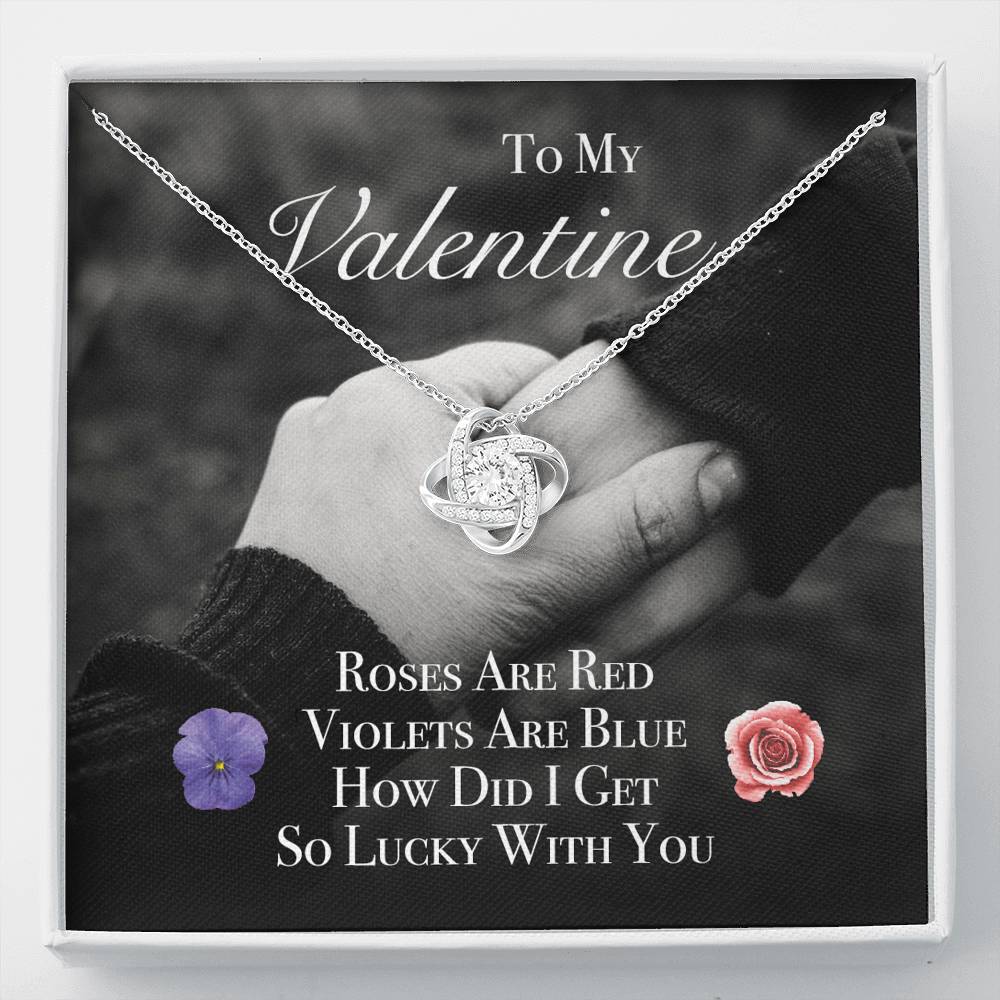 To My Valentine Necklace Gift On Valentine's Day Birthday Wedding Engagement Gift With The Message Card From Boyfriend Husband
