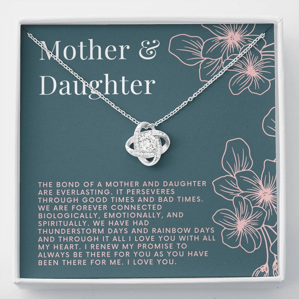 Necklace Gift For Women Mom Birthday Gift From Daughter On Mother's Day Love Knot Pendant