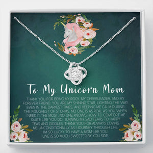 Unicorn Bonus Mom Gift Necklace Present For Stepmom For Mother's Day Christmas Birthday Mother's Day Gift From Daughter Heart Necklace