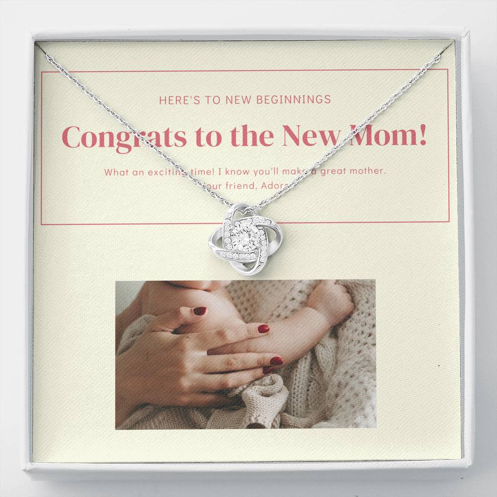 Necklace Gift For Mother Congrats To Mom For New Born Baby Appreciation Pendent Gift On Mother's Day Baby's Birth Day From Friend