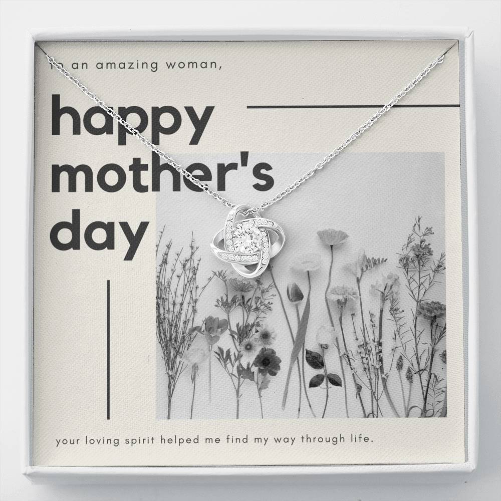 Mother's Day Gift, Gift for Moms, Silver Necklace, Love Knot Necklace