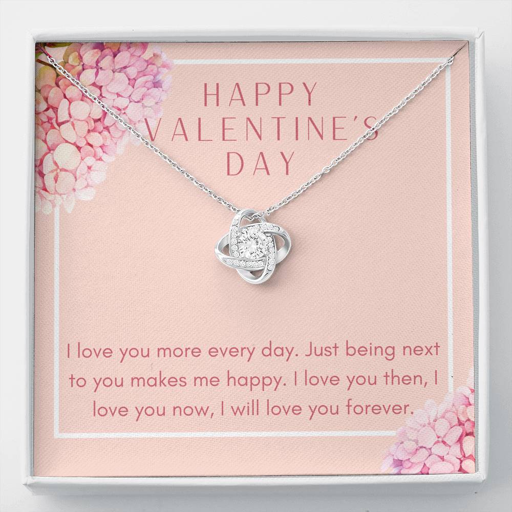 Gift For Women Love Knot Necklace To My Wife Forever Love Bond Pendent On Valentine's Day Gift From Husband