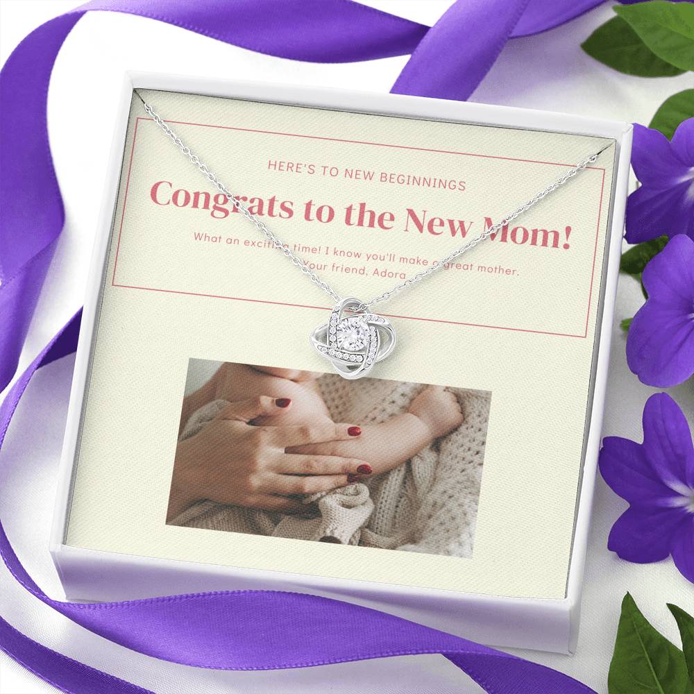 Necklace Gift For Mother Congrats To Mom For New Born Baby Appreciation Pendent Gift On Mother's Day Baby's Birth Day From Friend