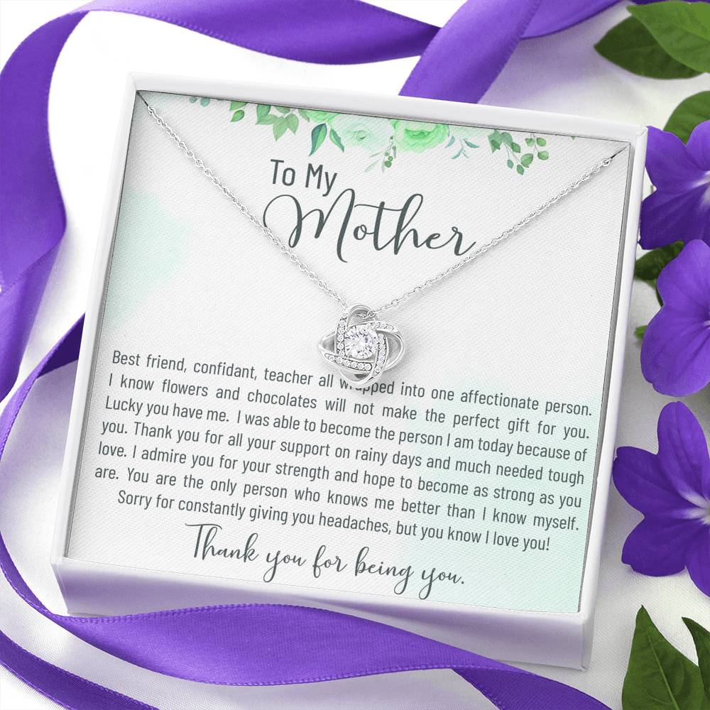 Personalized Necklace Gift For Women Pendent Gift To My Mom On Her Birthday Mother's Day From Daughter Son With The Message Card