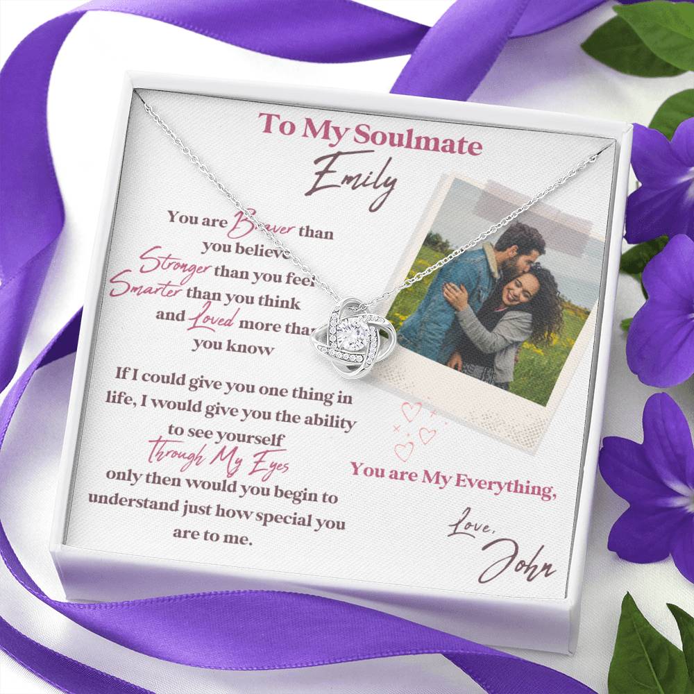 To My Soulmate, Your Last Everything Necklace,  Soulmate Necklace, Soulmate Gift, Wife Gift, Girlfriend Gift, For Her