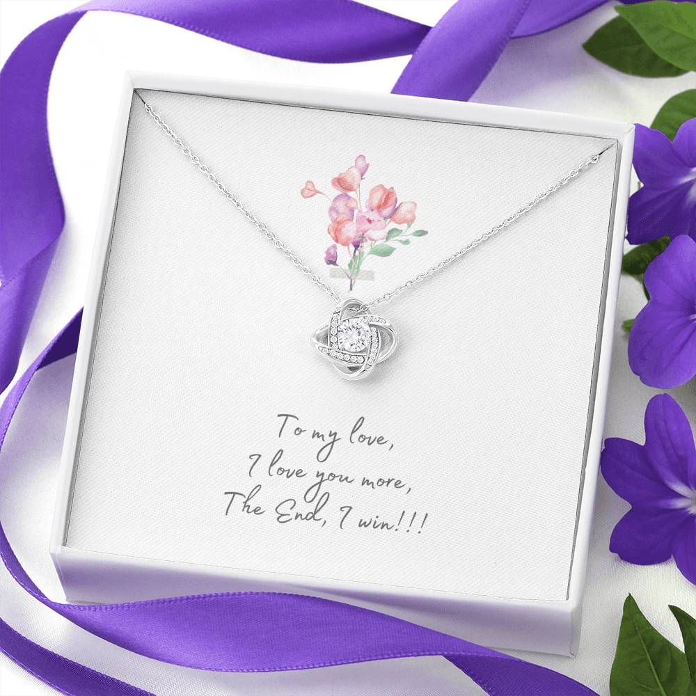 Personalized Gift Girlfriend Necklace for Her Valentines Birthday  Gift Love Knot Necklace for Women with Message  Card