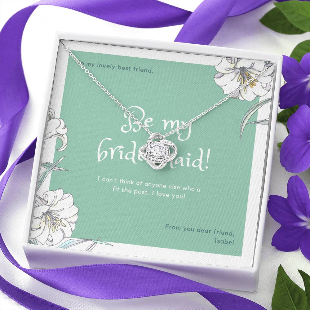 Personalized Initial Bridesmaid Gift, Bridesmaid Gift Box, Bridal Party Gift, Personalized bridesmaid proposal gift Box, Bridesmaids Jewelry, Engraving Bridesmaid Necklace, Bridesmaid Card,