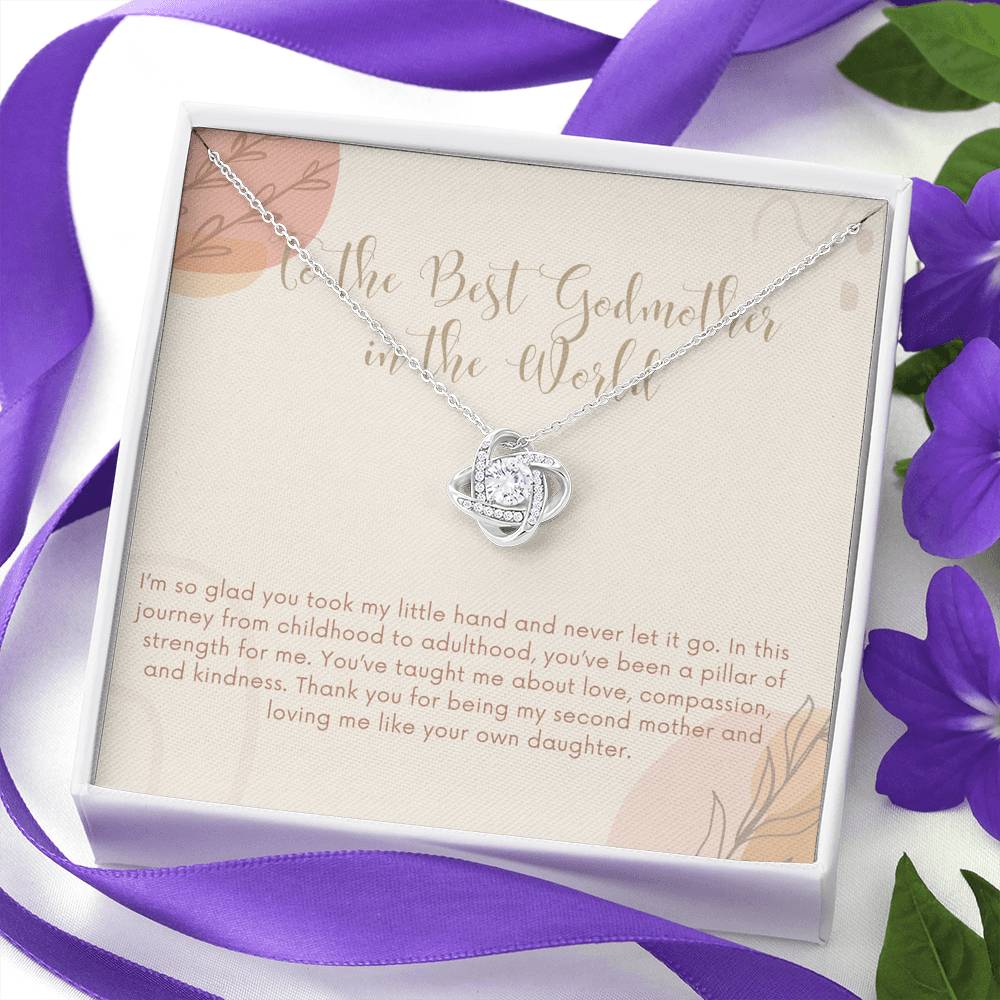 Godmother Gift Necklace, Gift for Godparent, Personalized Message Card Gift