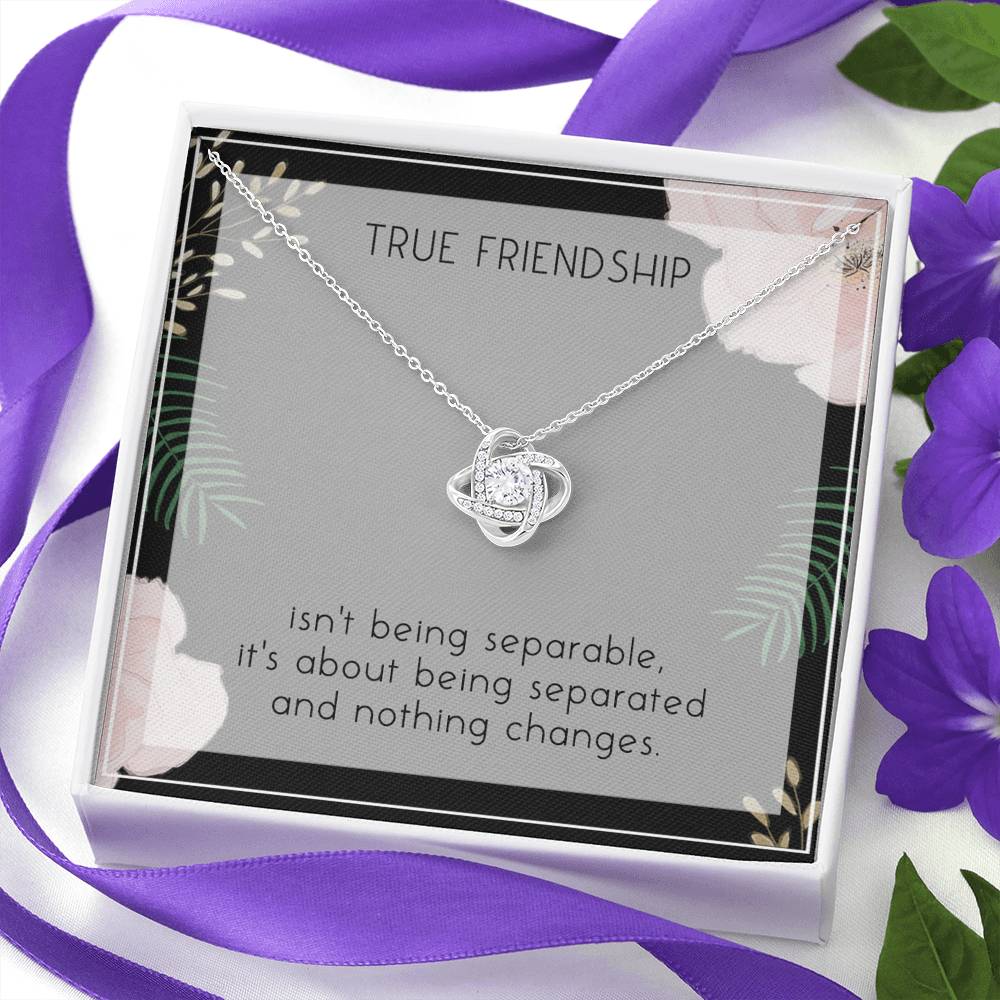 Personalized Love Knot Necklace To My True Friend Strong Love Bond Pendent Gift On Birthday