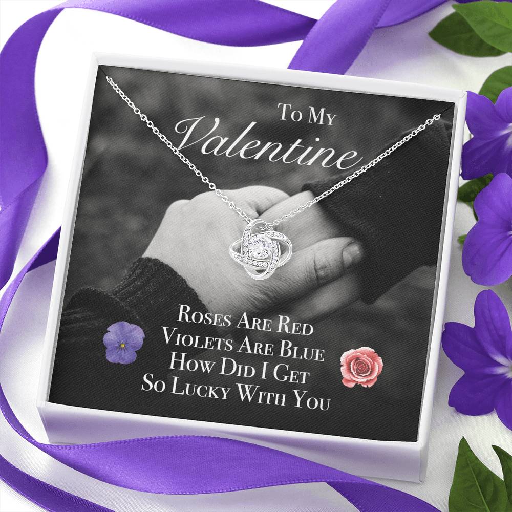 To My Valentine Necklace Gift On Valentine's Day Birthday Wedding Engagement Gift With The Message Card From Boyfriend Husband