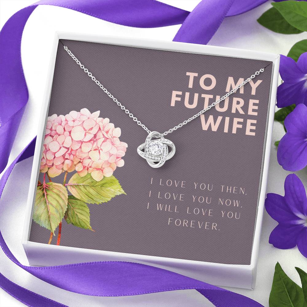 Necklace Gift For Women On Valentine's Day Birthday Engagement Pendent Gift To My Future Wife With The Message Card