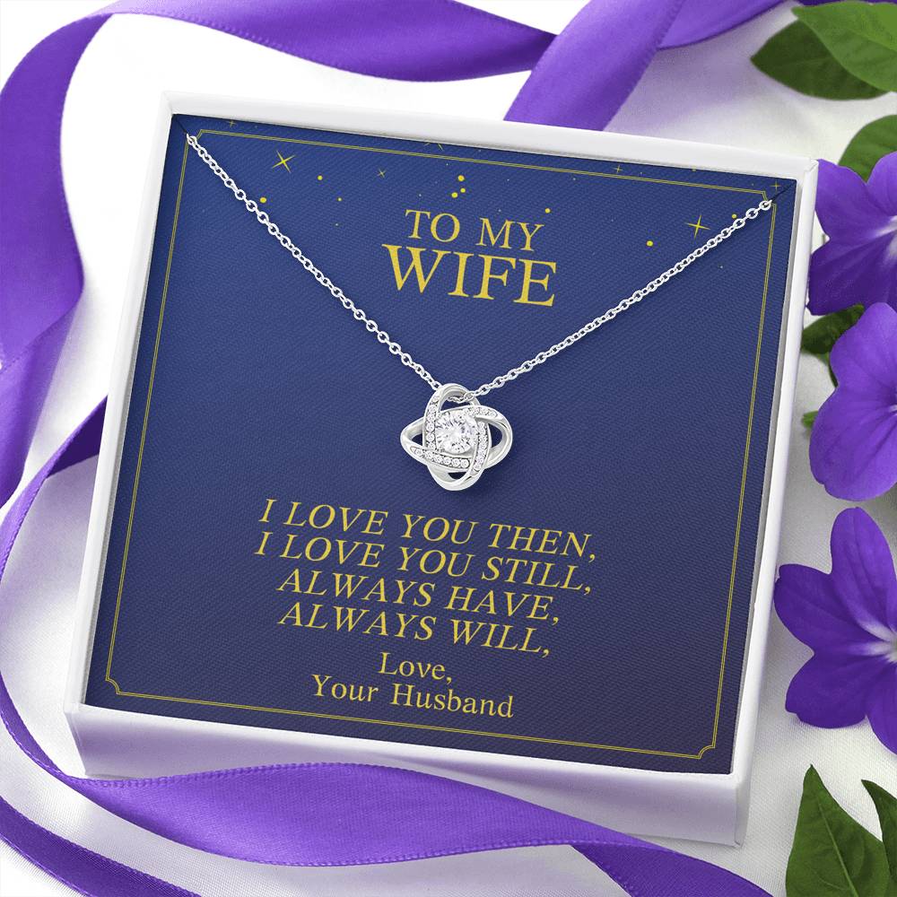 Personalized Necklace Gift For Women Forever Love Pendent to My Wife On Valentine's Day Birthday Anniversary Gift With The Message Card