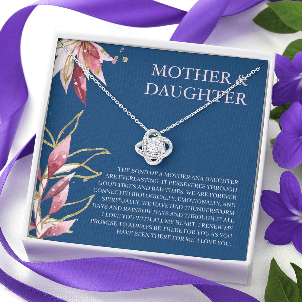 Mother's Day Necklace Gift Love Knot Pendent To My Mom On Her Birthday