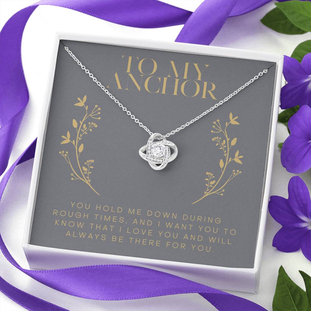 Necklace Gift For Supporting Women To My Anchor Love knot Pendent For Mother Wife Sister Gift