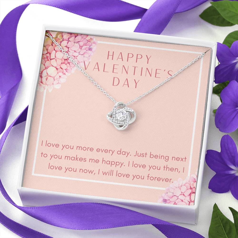 Gift For Women Love Knot Necklace To My Wife Forever Love Bond Pendent On Valentine's Day Gift From Husband