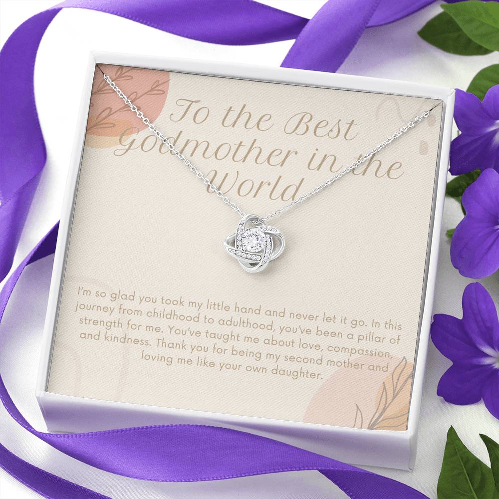 Godmother Gift Necklace, Gift for Godparent, Personalized Message Card Gift