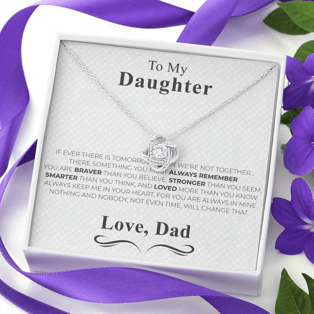 Daughter's Day Necklace To My Daughter Inspirational Graduation Pendent With The Message Card On Birthday Wedding Engagement Gift From Father
