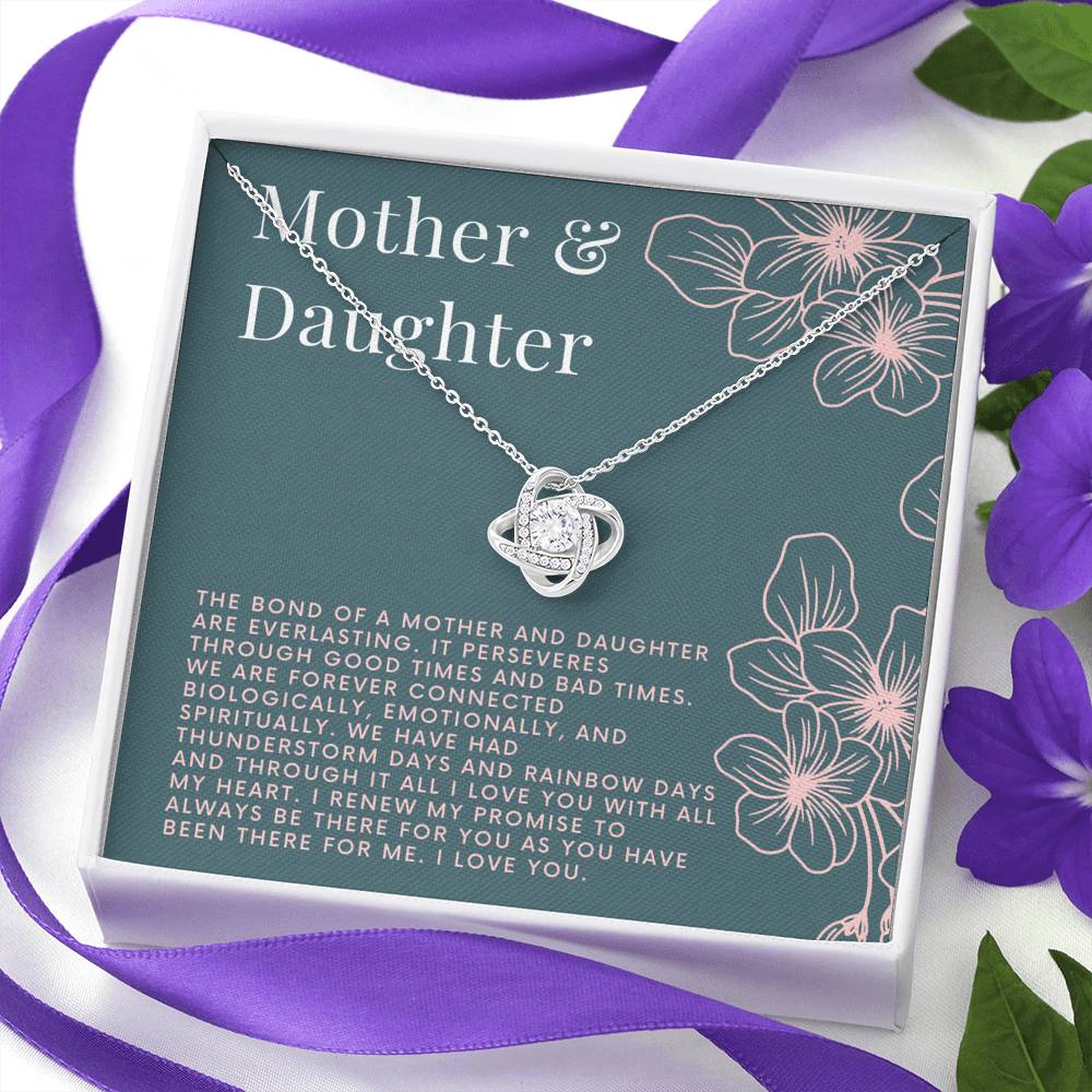Necklace Gift For Women Mom Birthday Gift From Daughter On Mother's Day Love Knot Pendant
