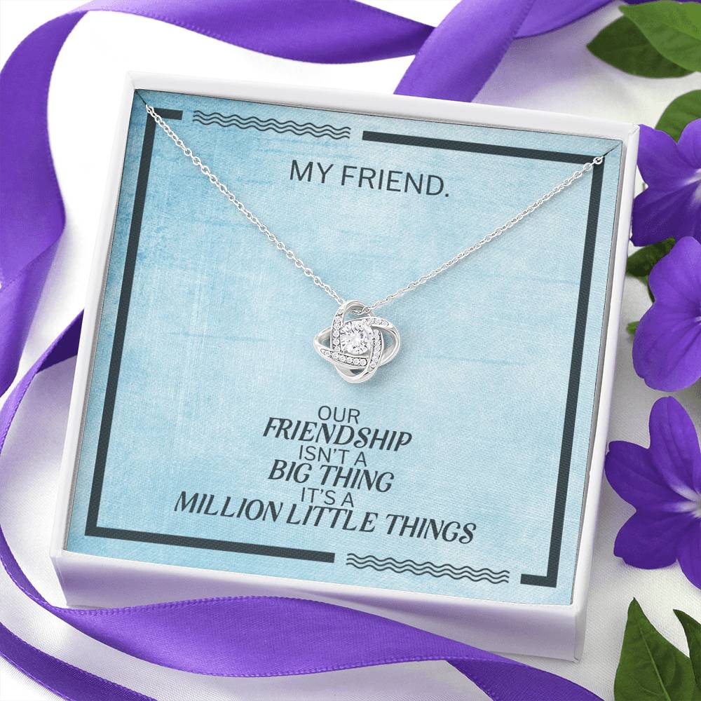 Love Knot Necklace To My Best Friend Gift For True Friendship Spiritual Pendent