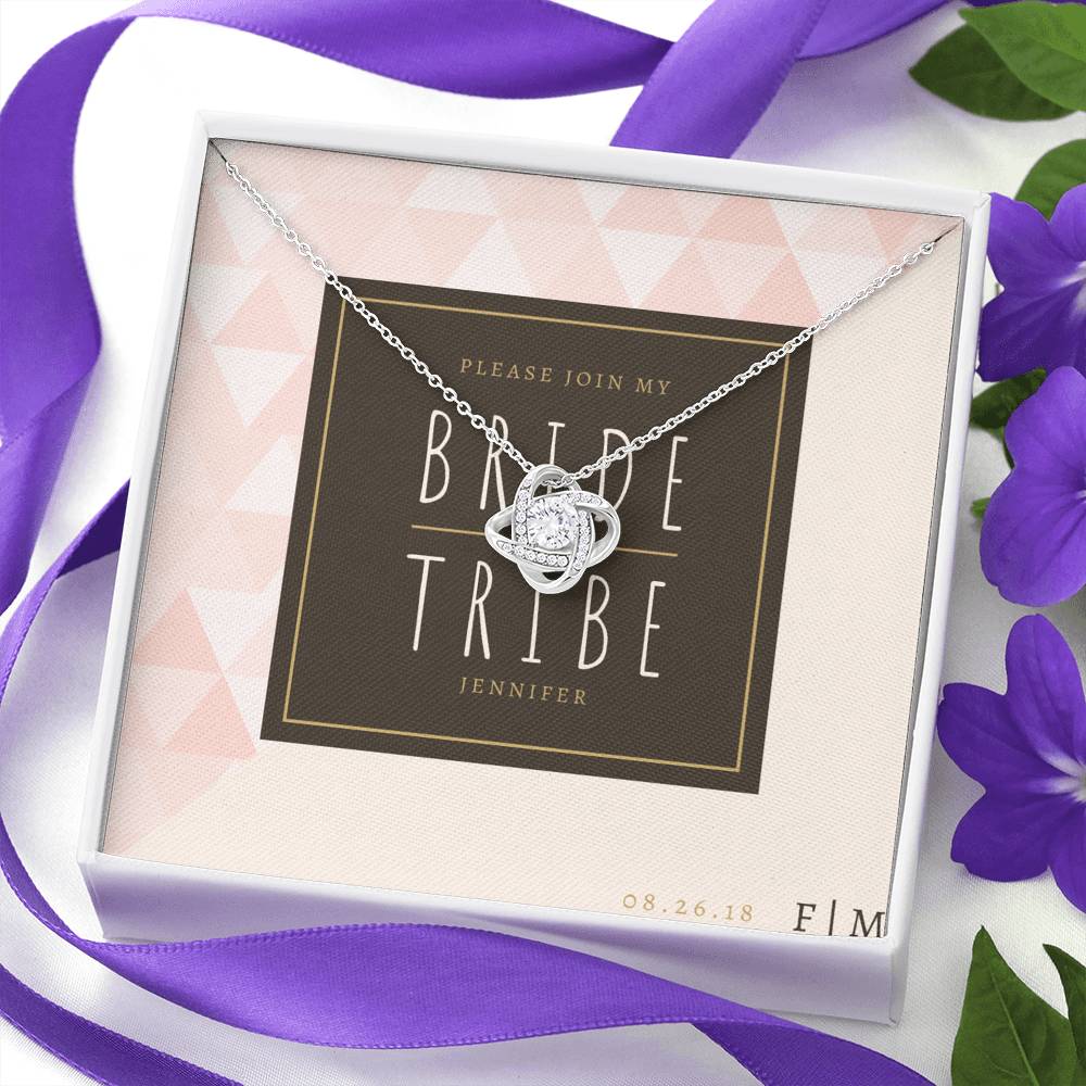 Tribal Be My Bridesmaid Invitation Personalized Bridesmaid Gift, Personalized bridesmaid proposal gift Box, Engraving Bridesmaid Necklace, Bridesmaid Gifts, Bridal Party Gifts for Wedding Day, Enagement Gift, Tie the Knot Jewelry,