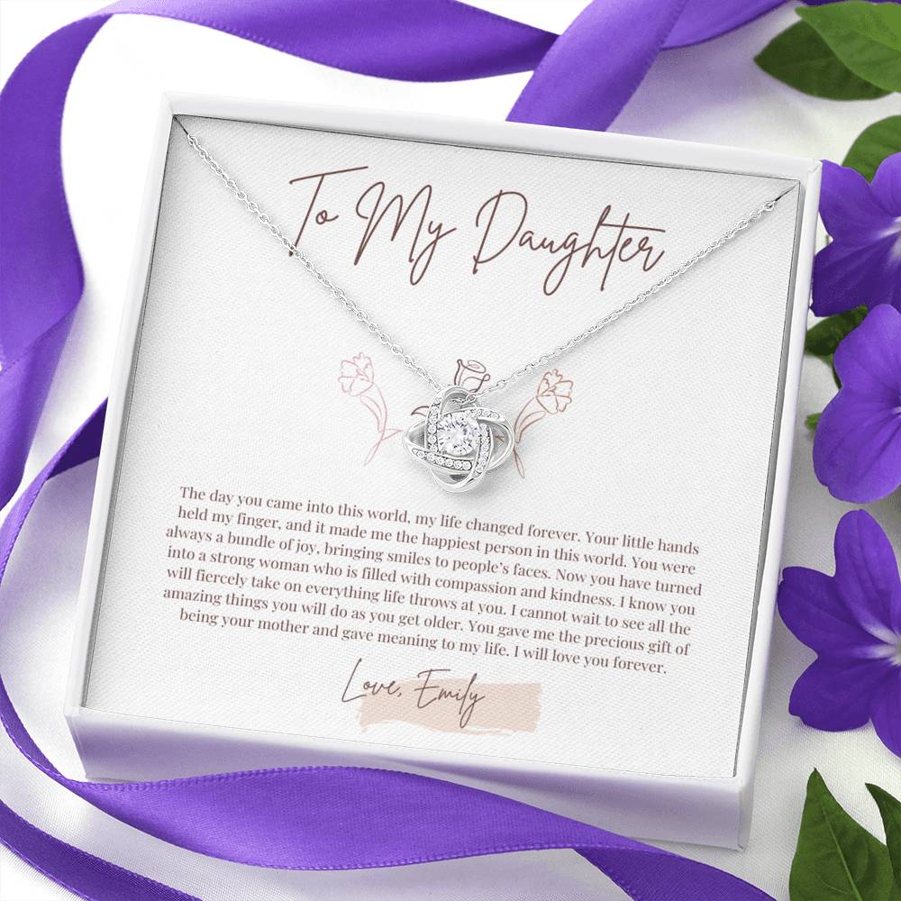 To my beautiful daughter Necklace With Thoughtful Card, Necklace for Daughter, Daughter Gifts, Gifts for Daughter, Daughter Jewelry