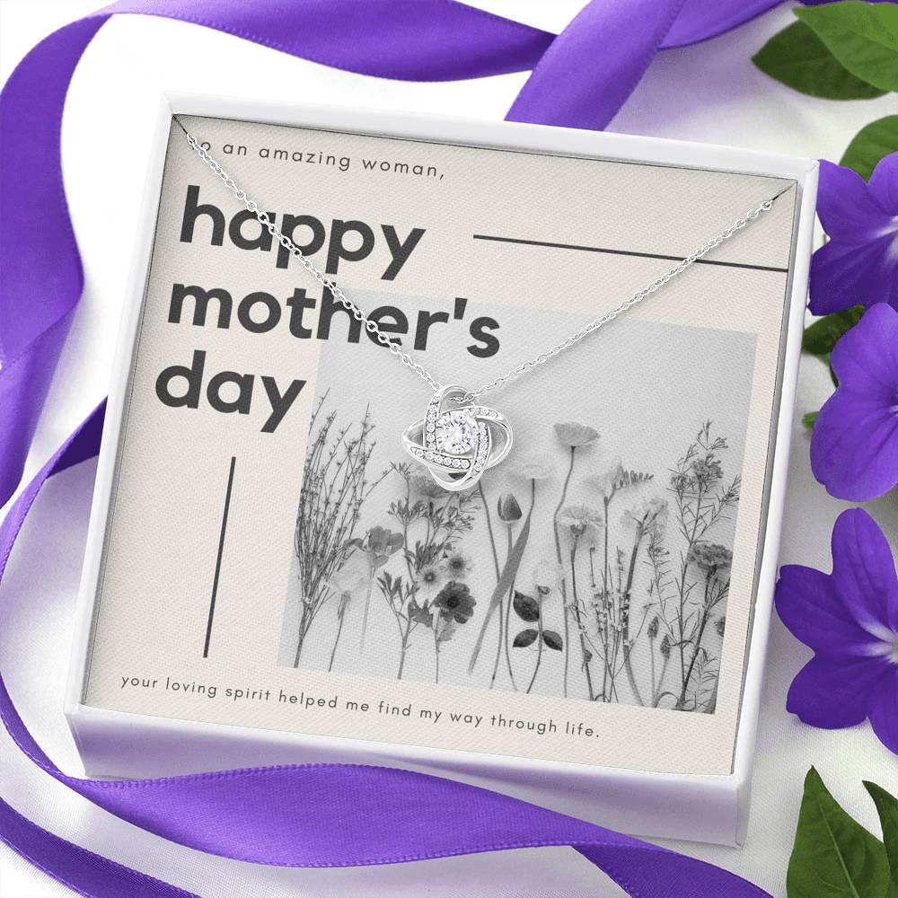 Mother's Day Gift, Gift for Moms, Silver Necklace, Love Knot Necklace