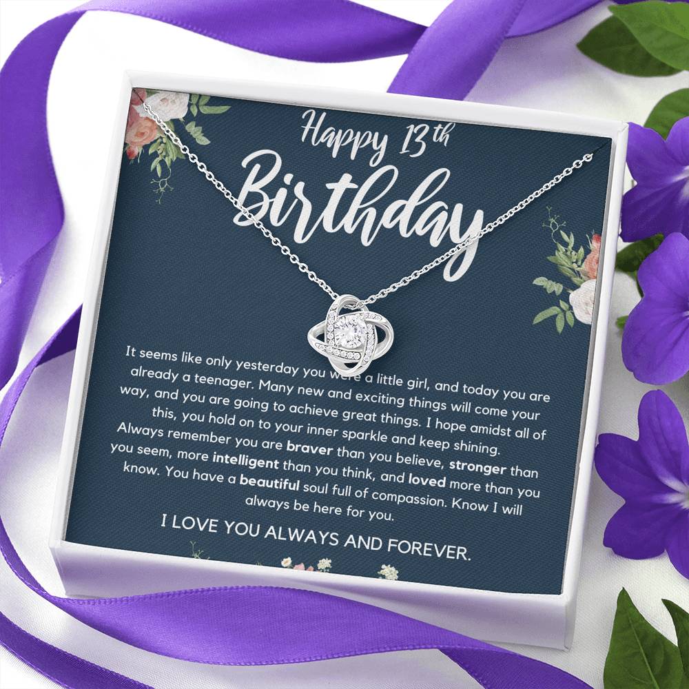 Happy 13th Birthday, 13th Birthday Card, Teen Birthday Card, Teenager Gift, 13th Birthday Gift, Teenager Necklace, Personalized Gift