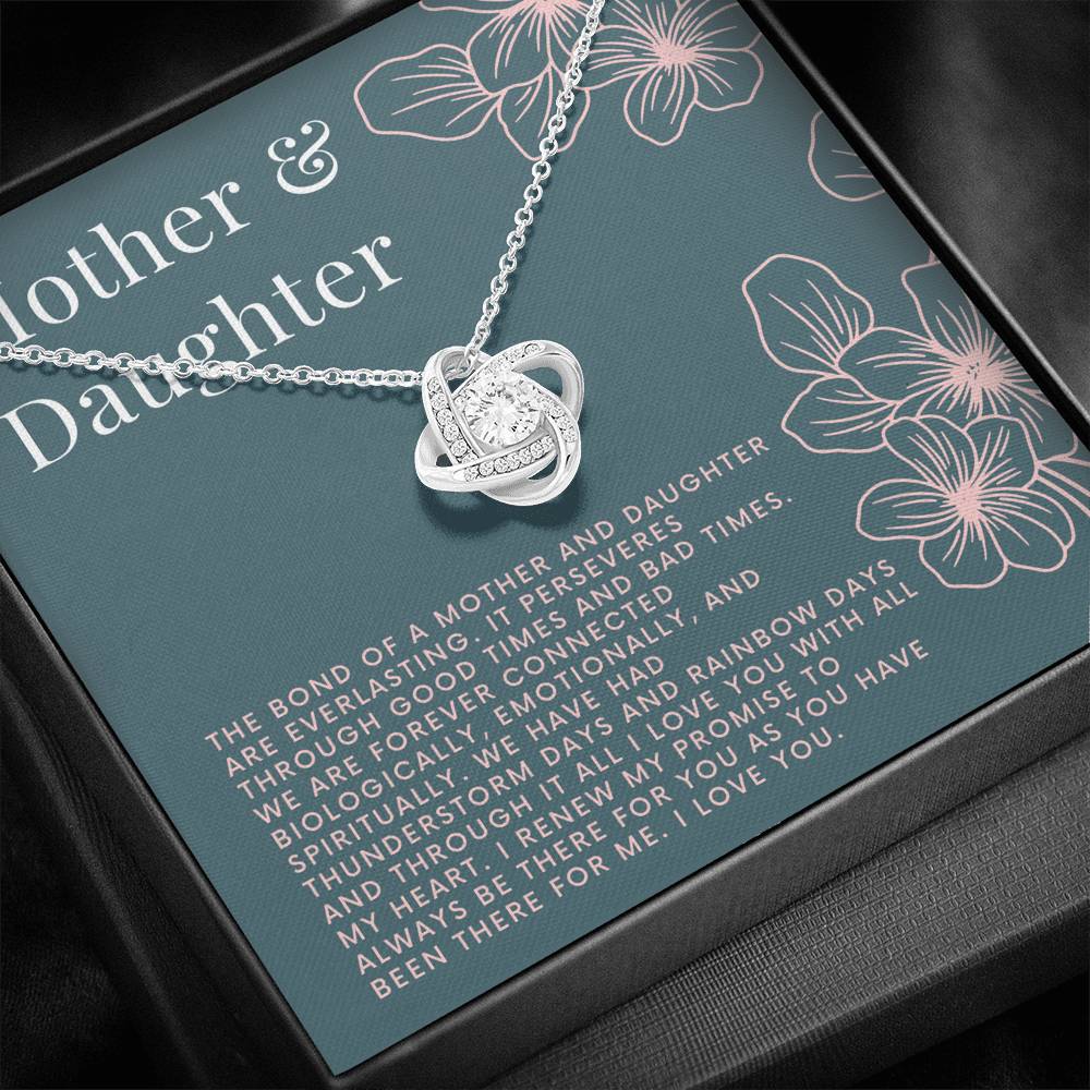Necklace Gift For Women Mom Birthday Gift From Daughter On Mother's Day Love Knot Pendant