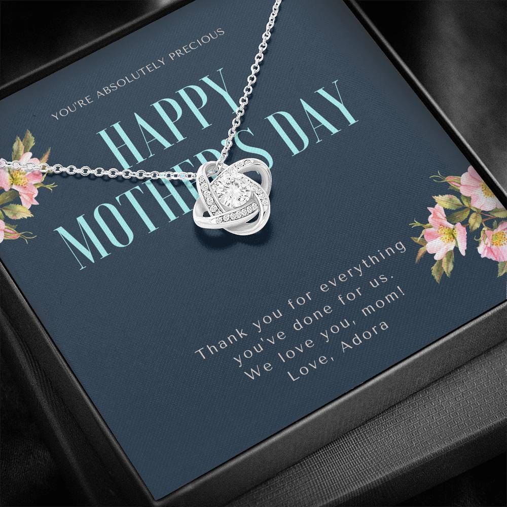 Personalized Necklace Gift For Mom Mother In Law Grand Mother Pendent On Mother's Day Birthday Thank You Gift With The Message Card
