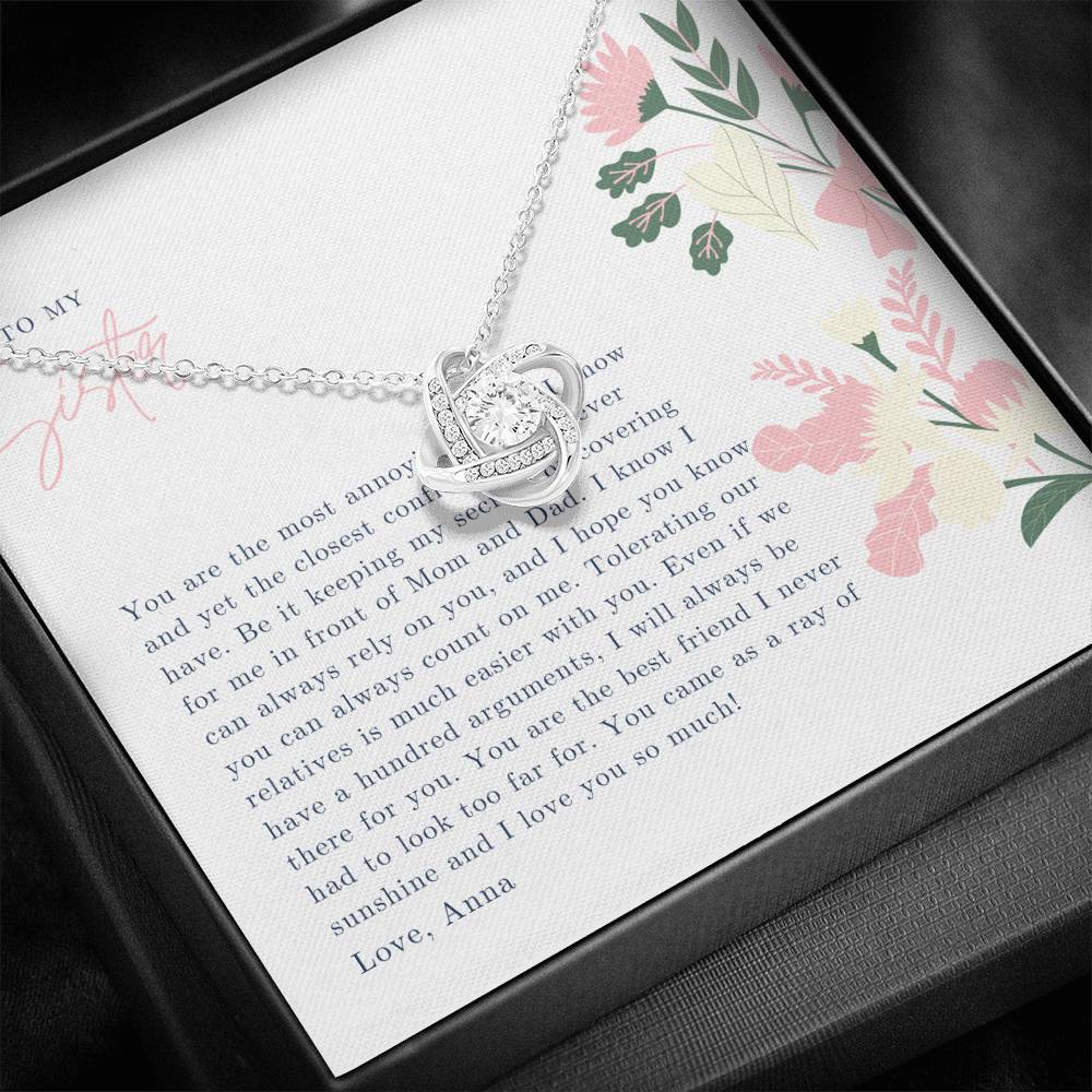 To My Sister Necklace, Sisters Necklace, Sister Gift, Gift for Sister, Sister Birthday Gift, Gift for Best Friend, Best Friend Gift Gift for Little Sister, Sister Birthday, Graduation, Christmas Gift