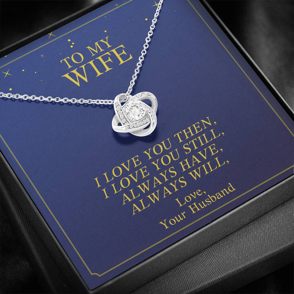 Personalized Necklace Gift For Women Forever Love Pendent to My Wife On Valentine's Day Birthday Anniversary Gift With The Message Card