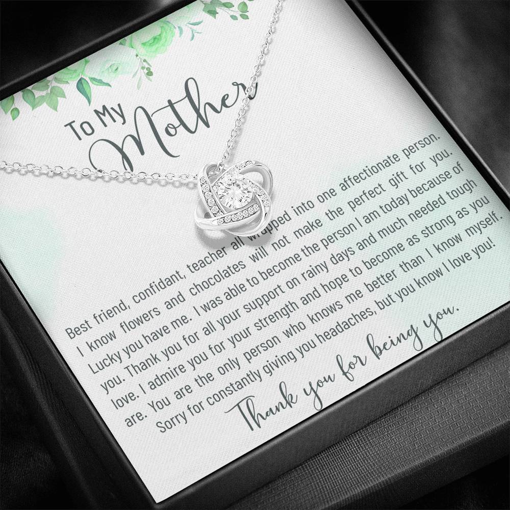 Personalized Necklace Gift For Women Pendent Gift To My Mom On Her Birthday Mother's Day From Daughter Son With The Message Card