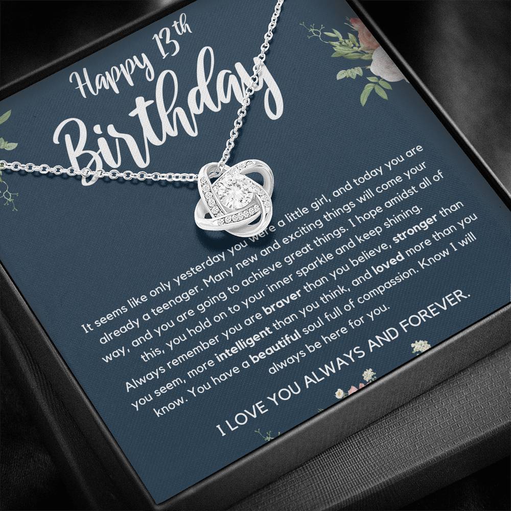 Happy 13th Birthday, 13th Birthday Card, Teen Birthday Card, Teenager Gift, 13th Birthday Gift, Teenager Necklace, Personalized Gift