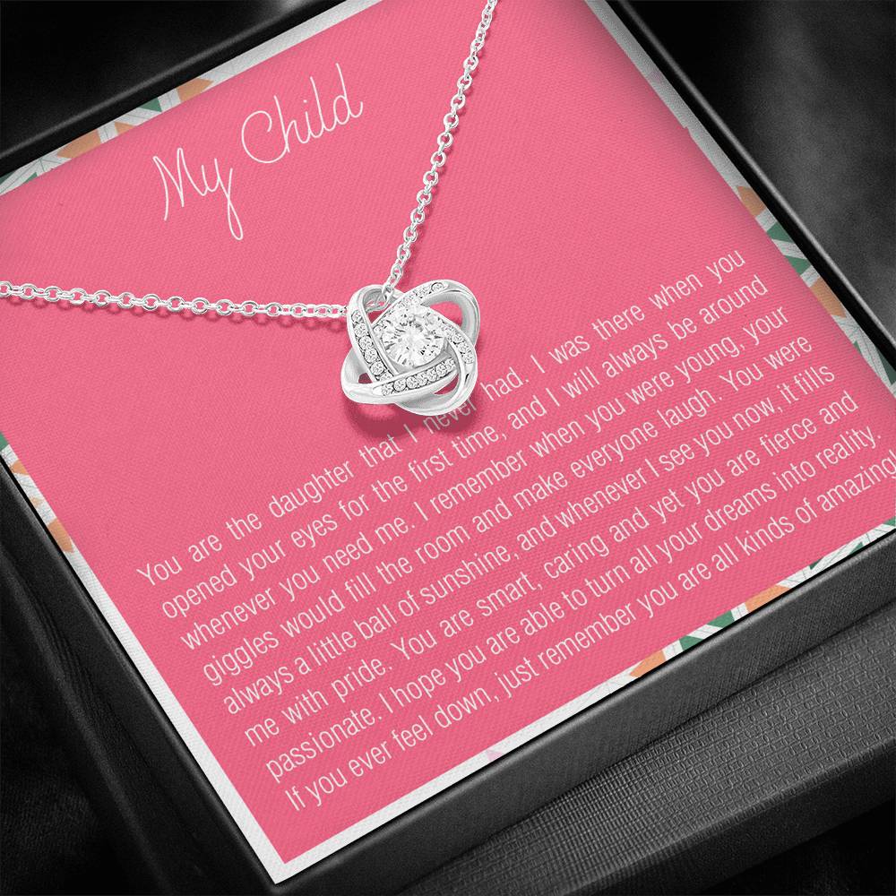 To My Child Necklace Gift Mother Daughter Love Pendent With The Message Card On Birthday Wedding Graduation Gift From Mom Dad
