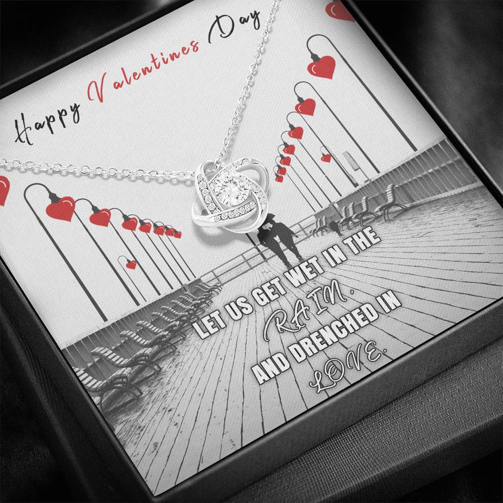 To My Girlfriend Wife Love of My Life For Birthday Anniversary Valentines Christmas New Year From Boyfriend Husband Silver Necklace Gift