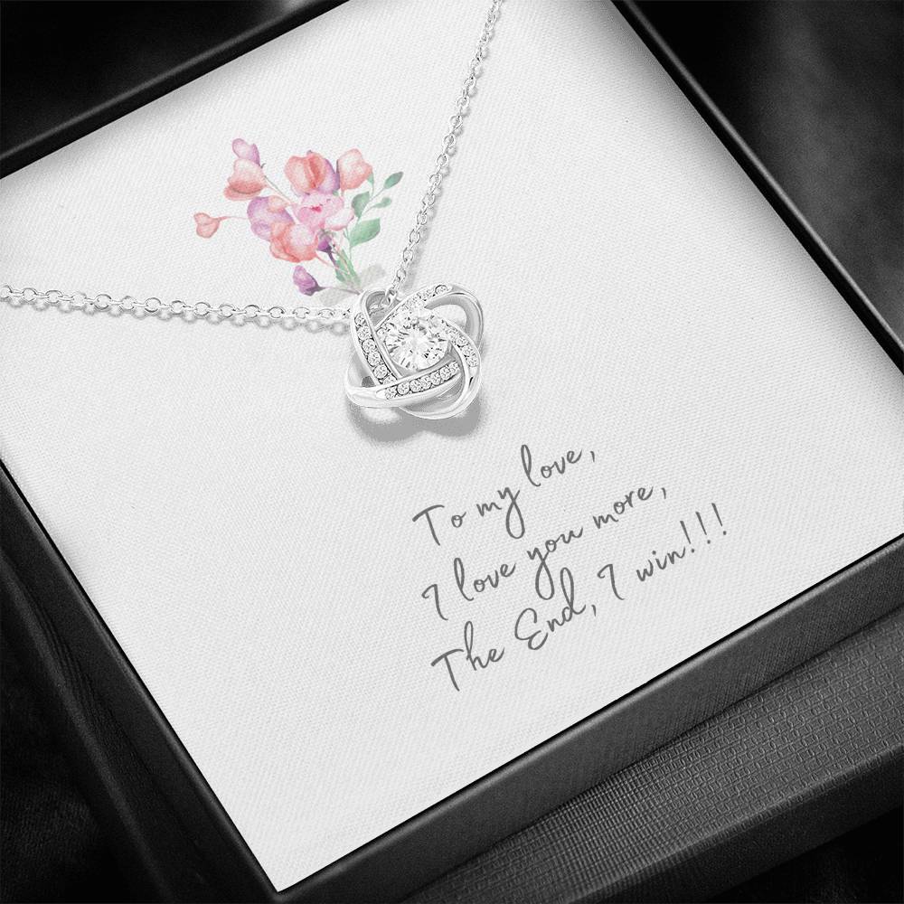 Personalized Gift Girlfriend Necklace for Her Valentines Birthday  Gift Love Knot Necklace for Women with Message  Card