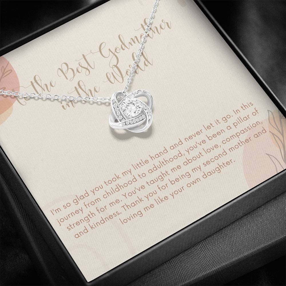 Godmother Gift Necklace, Gift for Godparent, Personalized Message Card Gift