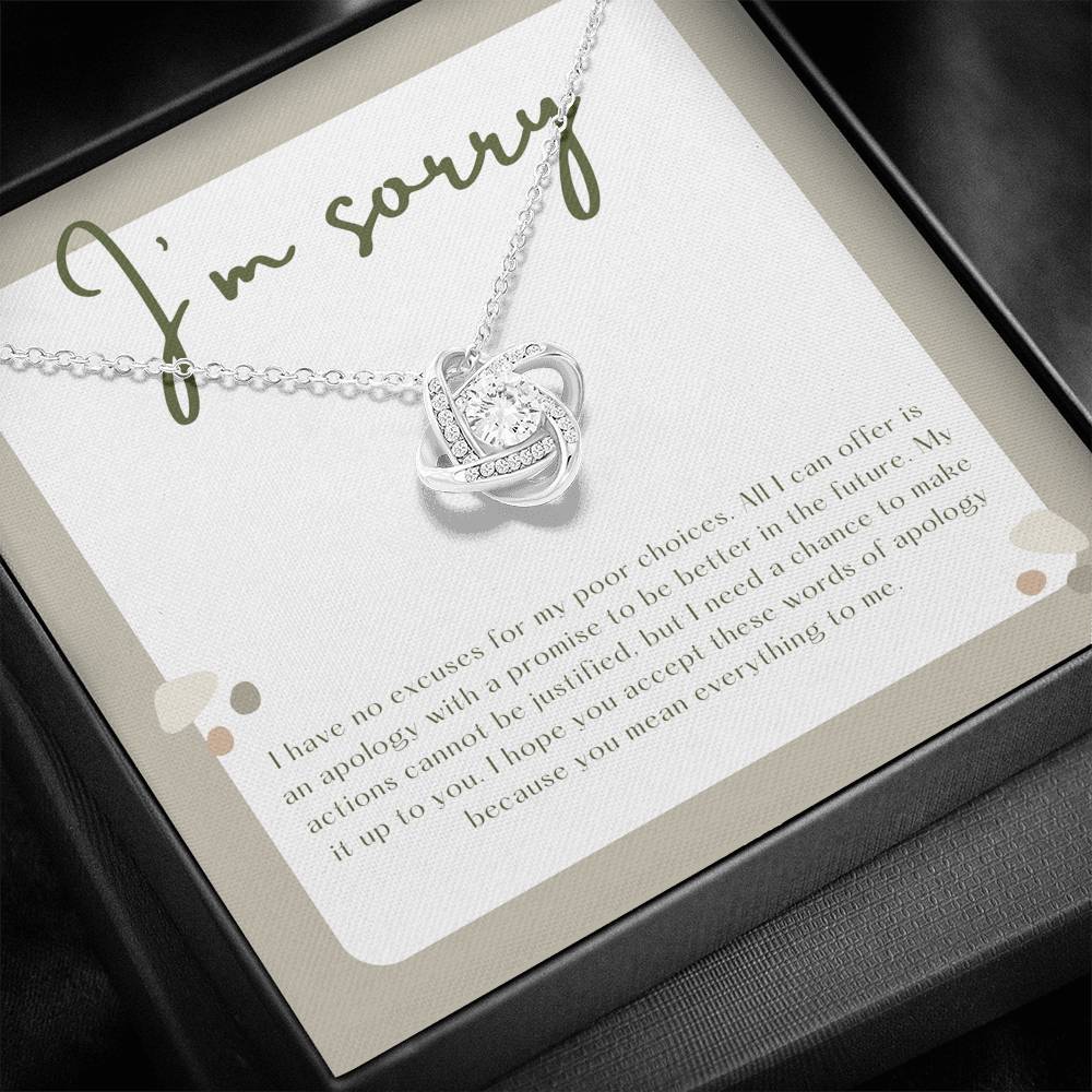 I'm Sorry Apology Gift, Sorry to Spouse, Sorry for Partner, I'm Sorry Gift Necklace, Please Forgive Me