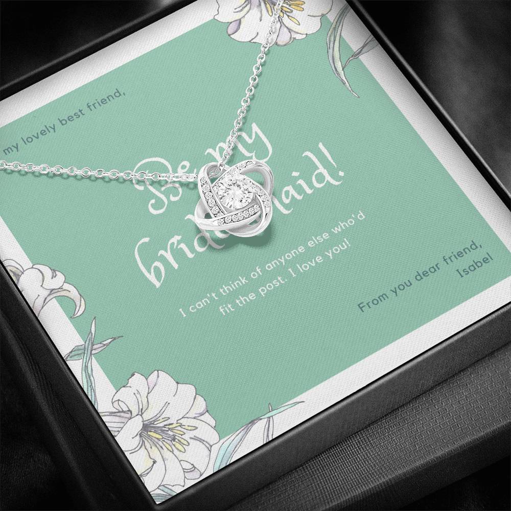 Personalized Initial Bridesmaid Gift, Bridesmaid Gift Box, Bridal Party Gift, Personalized bridesmaid proposal gift Box, Bridesmaids Jewelry, Engraving Bridesmaid Necklace, Bridesmaid Card,