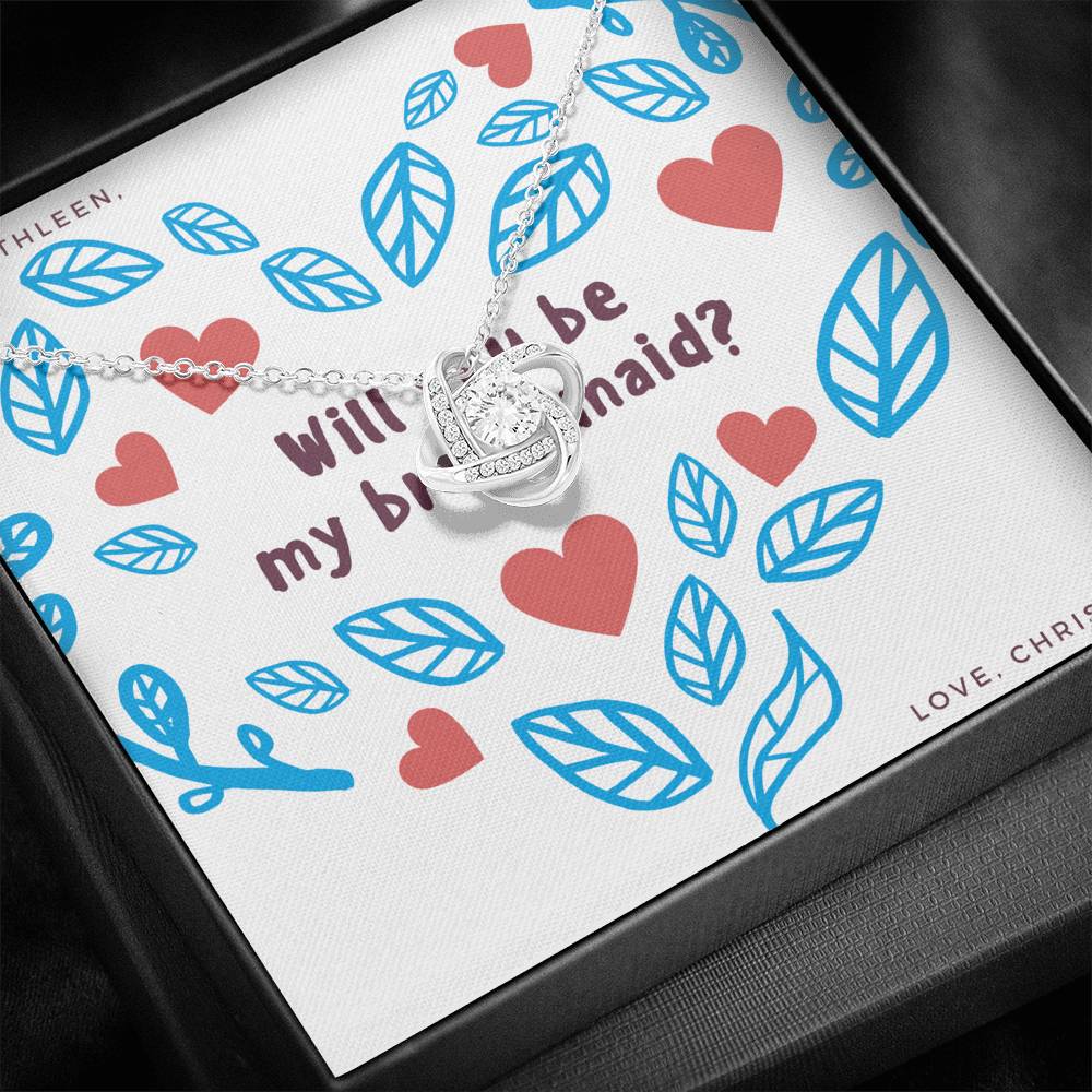 Will You Be My Bridesmaid, Bridesmaid Proposal, Bridesmaid Proposal Necklace Bridal Party Gifts for Wedding Day, Engagement Gift, Bridesmaid Gift Box Proposal, Tie the Knot,