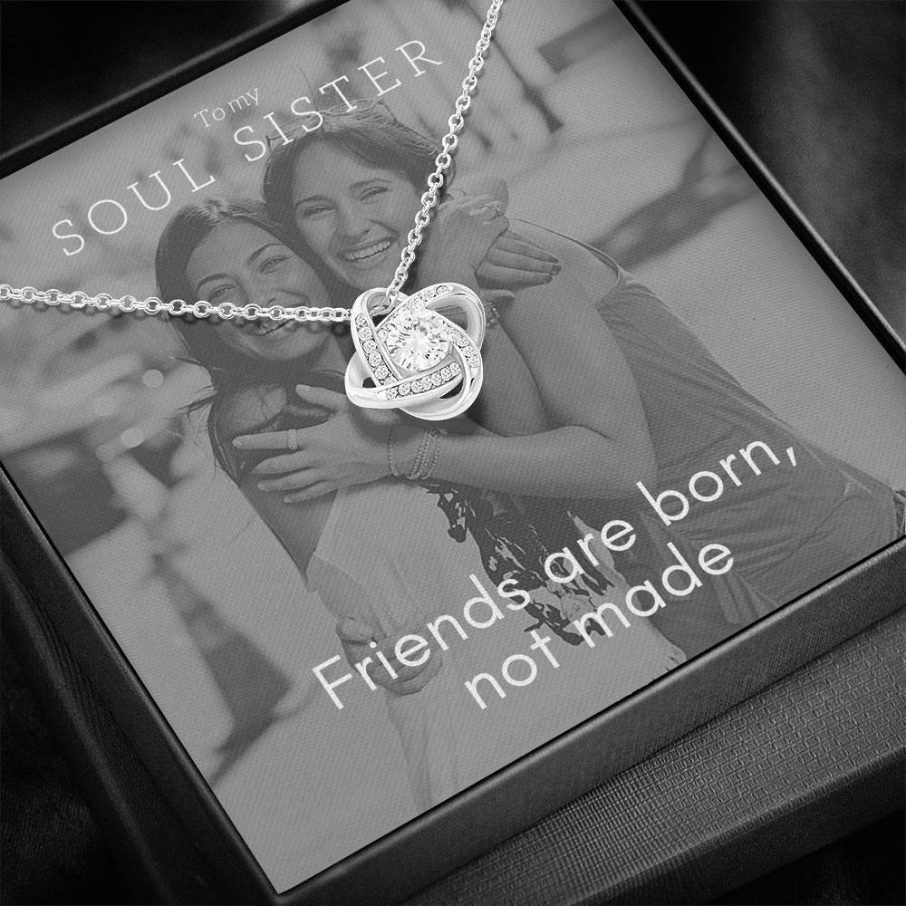 Customize Soul Sister Picture Necklace, Black White Photo, Add Picture, BFF Gift, Best Friends Gift