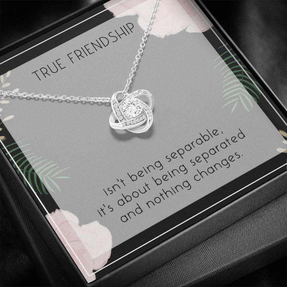 Personalized Love Knot Necklace To My True Friend Strong Love Bond Pendent Gift On Birthday