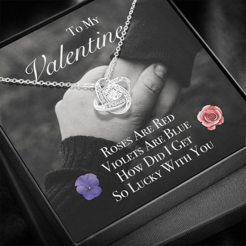 To My Valentine Necklace Gift On Valentine's Day Birthday Wedding Engagement Gift With The Message Card From Boyfriend Husband