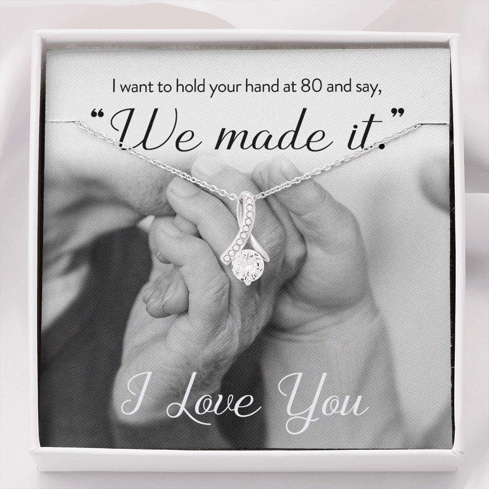 To My Mom Mother In Law Wife Girlfriend Bride Necklace Gift On Mother's Day Valentine's Day Wedding Birthday Gift With The Message Card