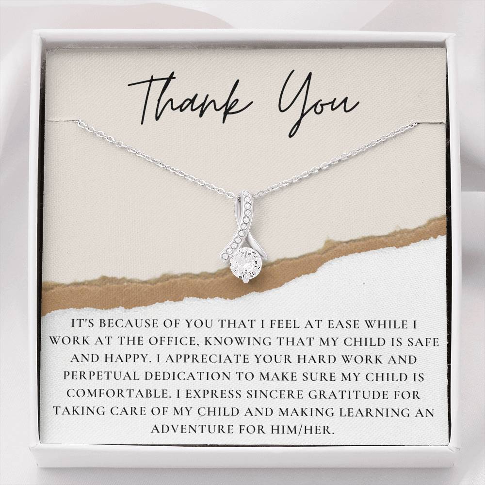 Teacher Appreciation Gift, Daycare Worker Gift Necklace, Thank You Gift for Teachers, Caregivers