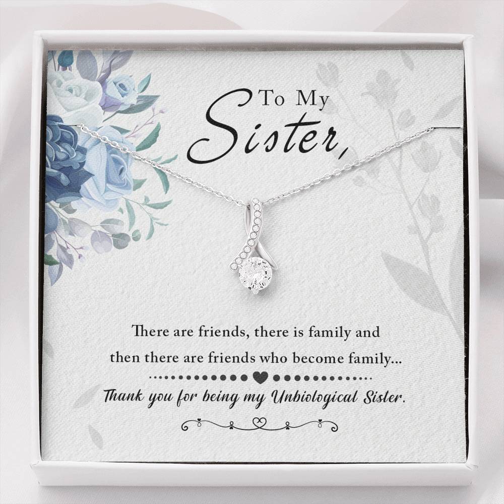 Personalized Custom Sister Necklace  for Her Valentines Birthday Anniversary Gift Alluring Beauty Necklace for Women with Message  Card
