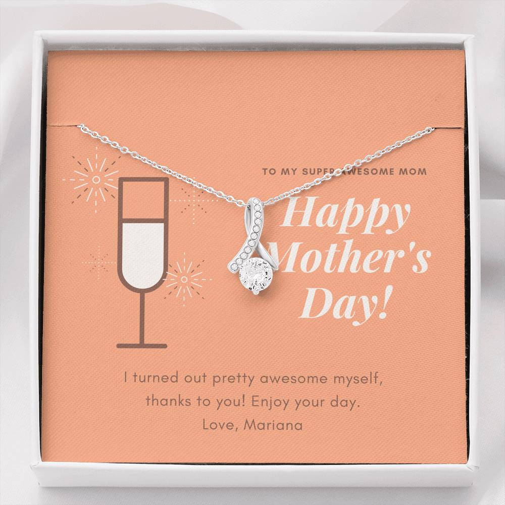 Mother's Day Necklace Gift For Mother Grandma Mother In Law Thank You Gift On Birthday Inspirational Pendent Gift With The Message Card